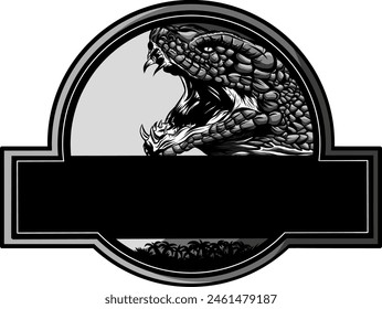 Hand-drawn snake isolated. Detailed engraving vector art of snake. Monochrome illustration.