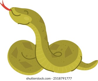 Ilustração de vetor de réptil de cobra desenhada à mão