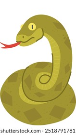 Ilustração de vetor de réptil de cobra desenhada à mão