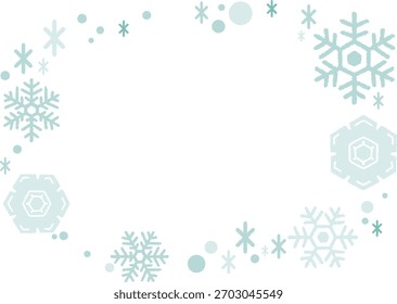 Quadro transparente de fundo em floco de neve desenhado à mão