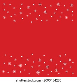 Hand-Drawn Snowflake Frame: Add a festive touch with this charming hand-drawn snowflake illustration. The red background creates a perfect Christmas frame, offering a warm and inviting ambiance