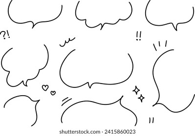 
Hand-Drawn Speech Bubble, Decoration, and Comic Symbol Set for Pop Advertisements