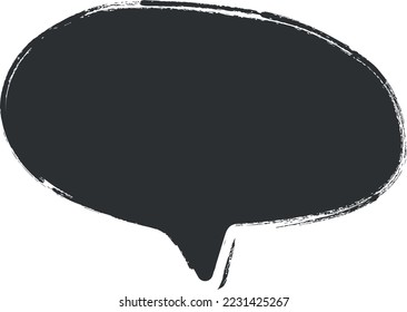 Hand-drawn speech bubble. Grunge styled.