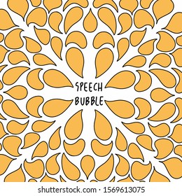 Hand-drawn speech bubble vector set.