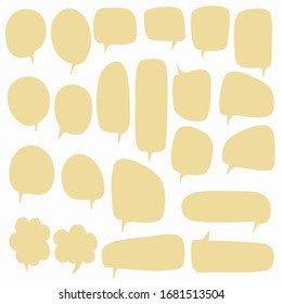 Hand-drawn Speech Bubble Vector Set.