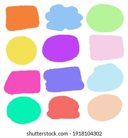 Hand-drawn speech bubble vector set. 