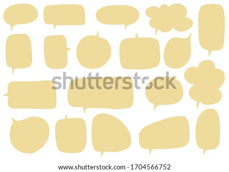 Hand-drawn speech bubble vector set.