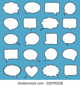 Hand-drawn speech bubbles