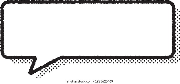 Hand-drawn speech bubbles and dot shadow