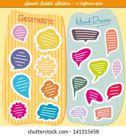 Hand-drawn speech bubbles illustration