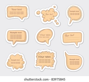 Hand-Drawn Speech Bubbles Sketchy Doodles