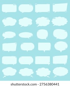 Hand-drawn Speech and Thought Bubbles Set