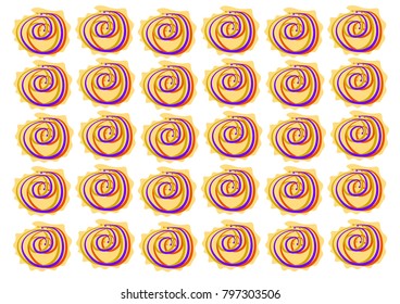 Hand-drawn spiral abstract background