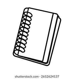 Handdrawn Spiral Bound Notebook on sketch