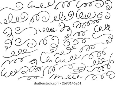 Handgezeichnete spiralförmige Linien unterstreichen den eingestellten Vektor
