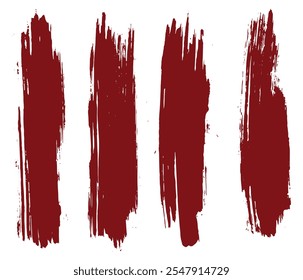 Hand-drawn splatter red color brush stroke background frame