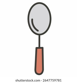 Hand-drawn spoon. Perfect for baking illustrations, recipe visuals, and cozy culinary-themed projects.