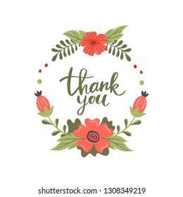 Hand-drawn Spring banner with red flowers and berries. Vector illustration with spring flowers and text. Great for banner, website, flyer, postcard, print or email. 