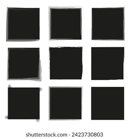 Handdrawn square frame. Vector illustration. EPS 10.