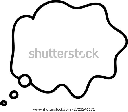 Hand-drawn squishy speech bubble (no black lines)