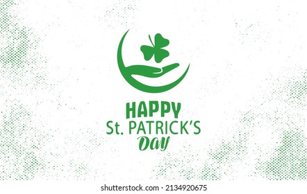 Hand-drawn st. patrick's day lettering free vector.Saint Patrick's Day card, background. Vector stock illustration. Festive design for print, poster, flyer, party invitation, icon, sign illustration.