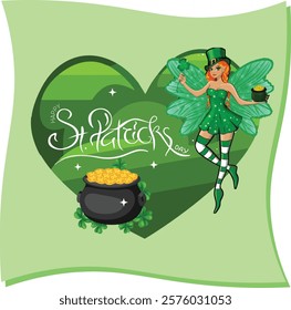 Hand-drawn St. Patrick's day lettering illustration