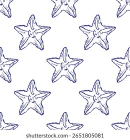 Design desenhado à mão de estrelas-do-mar e recifes subaquáticos capturando elementos costeiros e oceânicos. ilustração de uma tartaruga marinha nadando graciosamente em águas tropicais. 