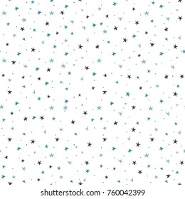 hand-drawn stars seamless pattern