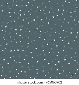 hand-drawn stars seamless pattern