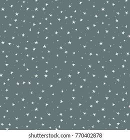 hand-drawn stars seamless pattern