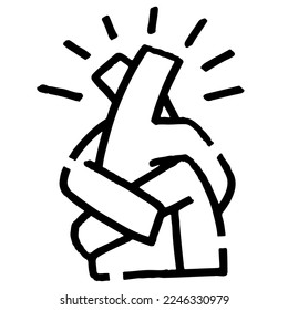 Hand-drawn stick figures embracing each other