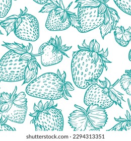 Hand-Drawn Strawberry Fields: Seamless Patterns with a Sketch Art Touch