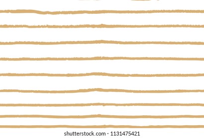 Hand-drawn stripes and lines seamless pattern with white background. Orange  color vector pattern