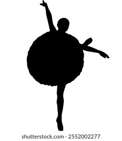 A hand-drawn style ballerina in mid-leap, with extended legs and arms. The illustration features a textured brushstroke effect, giving it an artistic and dynamic vibe.

