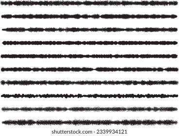 Hand-drawn style brush material Decorative ruled set 02
