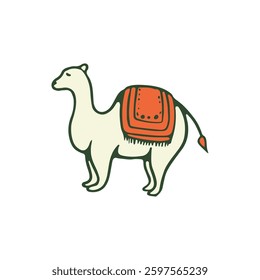 Hand-drawn style of Camel Icon for Ramadhan 