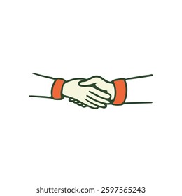 Hand-drawn style of Shaking hand Icon for Ramadhan 
