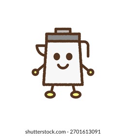 Estilo dibujado a mano ilustración de icono de un solo carácter - Pot