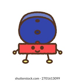 Ilustração de ícone de caractere único estilo desenhado à mão: Castanets