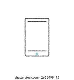 Ilustração de ícone de vetor de smartphone estilo desenhado à mão