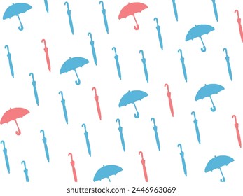 Hand-drawn style of umbrella simple pattern illustration