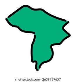 A hand-drawn style vector of Aghstafa, Azerbaijan.Warm, casual lines perfect for travel guides, blogs, or business use. Editable and scalable for your design needs.