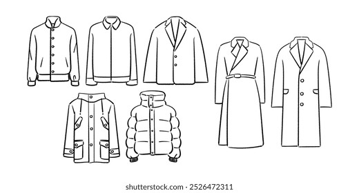 hand-drawn style winter outer illustration