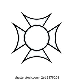 Handdrawn sun with beams shining