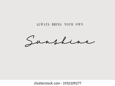 handdrawn sunshine message vector design