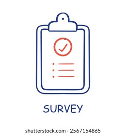 Hand-drawn survey design for research and feedback.