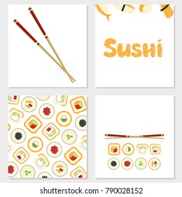 hand-drawn sushi poster design