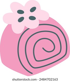 Ilustración vectorial de postre dulce dibujada a mano