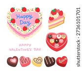 Hand-drawn sweet illustrations for Valentine