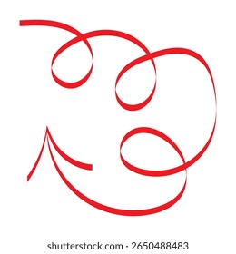 Hand-drawn swirling arrow. Vector Illustration eps file